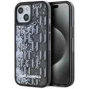 1 to 3 Ovitek Karl Lagerfeld Tekoči Bleščice Monogram Gradient Za Iphone 15 Zaščitna