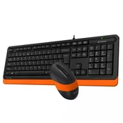 Set tipkovnica i miš A4tech - F1010 Fstyler, crno s narancastim