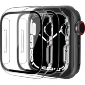 shumee 2x ovitek za Apple Watch 7/8/9 45 mm prozoren silikonski