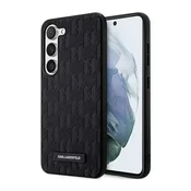 Karl Lagerfeld Karl Lagerfeld Saffiano Monogram Metal Logo - ovitek za Samsung Galaxy S23 (črn)