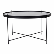 Črna okrogla mizica o 70 cm Venezia - House Nordic