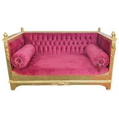 Casa Padrino baroque dog bed bordeaux red/gold - Magnificent antique style dog bed - Handmade dog furniture in the baroque style - Baroque pet furniture - Antique style pet furniture