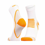 KOLESARSKE KRATKE NOGAVICE UPHILLSPORT TOUR QUICK DRY - SIVO/ORANŽNA - 35-38