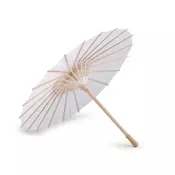 Okrasni papirnati dežnik za slikanje O38,5 cm - beli naravni