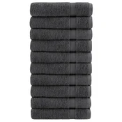 Premium kopalne brisače 10 kos antracit 100x150cm 600gsm bombaž