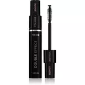 Oriflame The One Double Effect maskara za podaljšanje, privihanje in volumen trepalnic s krtačko 2v1 odtenek Black 8 ml