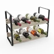 Northix Industrijsko stojalo za vino za 8 steklenic kovinsko