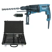 Vrtalnik HR2630TX MAKITA, 800 W, SDS Plus+17-delni set za vrtanje in dletenje