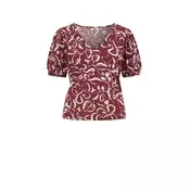 WE Fashion Majica  temno rdeča / off-bela