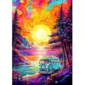 Enjoy - Puzzle Življenje v kombiju na plaži - 1 000 kosov