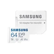 SAMSUNG Memorijska kartica EVO PLUS MicroSD Card 64GB + Adapter MB-MC64SA