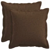 vidaXL Prevleka za blazino 2 pcs HOUTEN Rjava 50 x 50 cm Lažni lanu