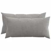 vidaXL Prevleka za blazino 2 pcs HEERLEN Svetlo siva 40 x 80 cm