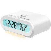 LogiLink Radio ura Temperatura/Vlažnost USB-C/Baterija Delovanje Bela