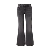 HUGO Kavbojke Gelissa siv denim / bela