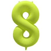 Amscan Folija balon za rojstni dan številka 8 - neonsko rumen 86 cm