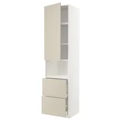 METOD / MAXIMERA Vis.elem.mikrotal. s vratima/2fioke, bela/Havstorp bež, 60x60x240 cm