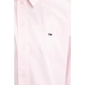 Bombažna srajca Tommy Jeans ženska, roza barva, DW0DW22078