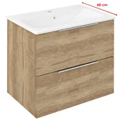 CIRASA Vanity Unit 58x54x39cm, hrast Alabama - Rjava - 58x54x39 cm - Sapho - CIRASA - 24 - MDF/laminat - 580 - 540 - 390 - 14