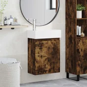 vidaXL vidaXL Kopalniška omarica s tapo Dimljen hrast 45,5 x 25,5 x 84 cm, (5000246244)