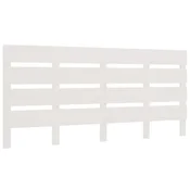 Vidaxl Posteljno vzglavje belo 180x3x80 cm trdna borovina