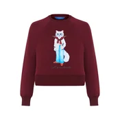 Cat e Lolette Majica Cat with Coffee burgund