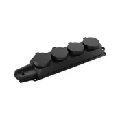 Braytron podsklop sa 4 uticnice IP44 crni ( BY72-01004 )