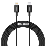BASEUS Type C kabel za Apple Lightning 8-pinski PD20W Superior Series Fast Charging CATLYS-C01 2 metra črni