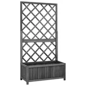 Vidaxl Vrtno cvetlično korito z mrežo 70x30x135 cm les jelke