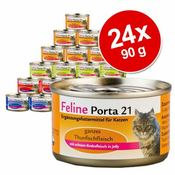 Feline Porta 21 mešani varčni paket 24x90 g - 24x90 g (4 mešane sorte)