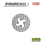 NG Zadnji zavorni disk KTM 65 SX 1998-2023 | O160 4x6,5 mm | Obloge