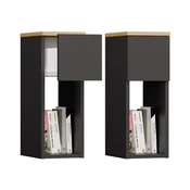 Topeshop Nočna omarica GALAX 20/1S ANTRACIT ARTISAN