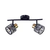Pritrjeni stropni lestenec ZAHARA 2xE27/10W/230V črn