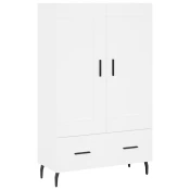 MAISON CHIC Visoka omara - Komoda - Predalnik bela 69,5x31x115 inženirski les, (21717291)