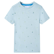 vidaXL Otroška majica s kratkimi rokavi svetlo modra 104, (21017115)