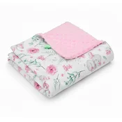 shumee Odejica Minky 75x100 (roza + majhni roza slončki)