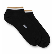 Carape za tenis BOSS x Matteo Berrettini Ankle-Length Socks With Signature Stripe 2P - black