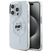slomart Etui Karl Lagerfeld IML Metal Choupette Head MagSafe za iPhone 15 Pro Max - belo