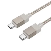 Hoco USB-C–USB-C kabel Hoco 3 A, 60 W, 1 m, X110, zlata barva