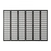 VEVOR Prostorilni razdelilec 6 panelov japonski slog 2420x1700x185 mm črn