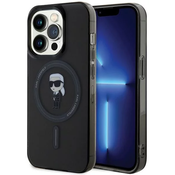 Karl Lagerfeld KLHMP14LHFCKNOK iPhone 14 Pro 6.1 black hardcase IML Ikonik MagSafe (KLHMP14LHFCKNOK)