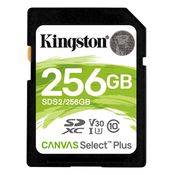 Spominska kartica Kingston SDXC Canvas Select Plus, 256 GB