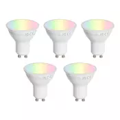 Komplet 5 GU10 50mm LED žarnic prozornih 4,7W 400 lm 2200-2400K