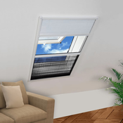 VIDAXL plise komarnik za okna iz aluminija s senčilom (60x80cm)
