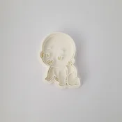 KREATIVNI SLATKIŠI Modla za kolace i ukrase Beba, 6 cm, Bela