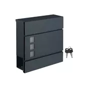 Songmics Stenska poštna skrinjica 37x105x37 cm siva