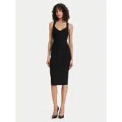 Elisabetta Franchi Cocktail obleka AM-24D-62E2-V790 Črna Slim Fit