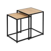 Stranske mizice v hrastovem dekorju v kompletu 2 ks 38x38 cm Noah – Bonami Essentials