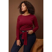 Trendyol Curve Ženska bluza Tbbaw26Af00027, Bordo