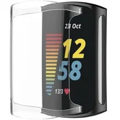GS Ovitek 2 v 1 z zaščitnim steklom za Fitbit Charge 5, prozoren